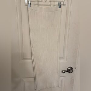 Princess Polly White Ribbed Knit Skirt